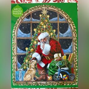 Christmas Party Santa Clause 1000 PC Arch Shaped Jigsaw Puzzle